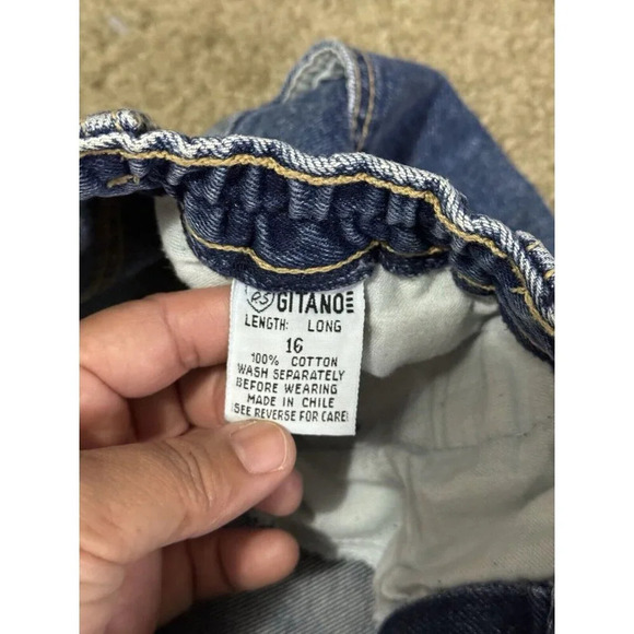 VINTAGE GINTANO Womens Denim Jeans Blue High-Rise Mom Retro Pleats Sz 16 30x30 - Picture 3 of 11